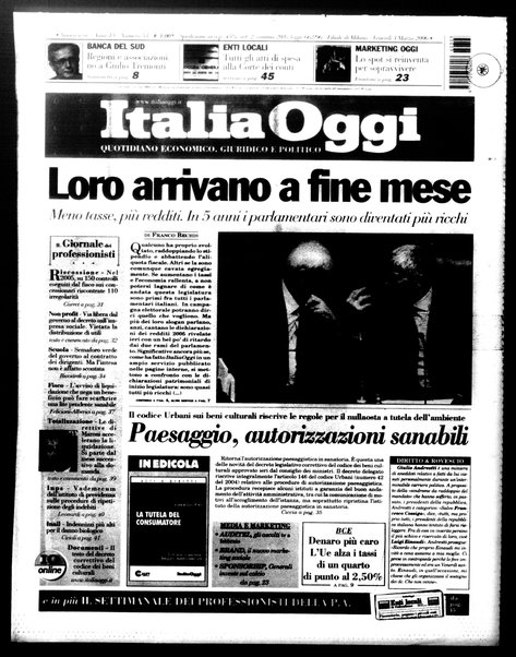 Italia oggi : quotidiano di economia finanza e politica